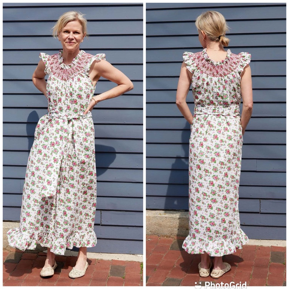 LORETTA CAPONI DELFINA DRESS in Rose Bouquet Print New with Tags!